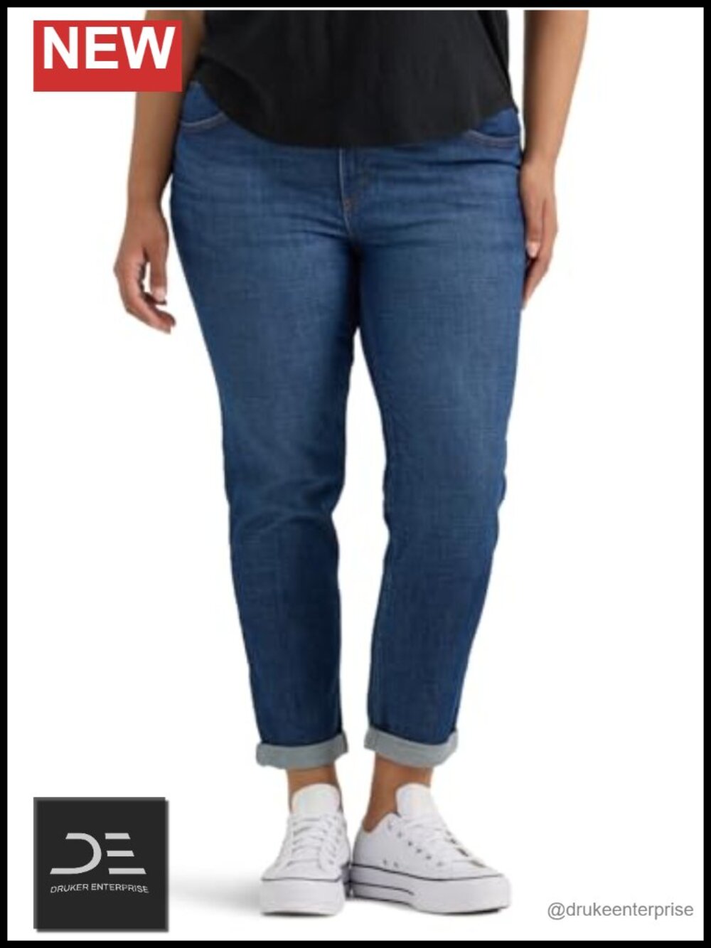 Plus Size Mid Rise '90s Taper Jeans 5-Pocket Zip Fly Cotton Blend